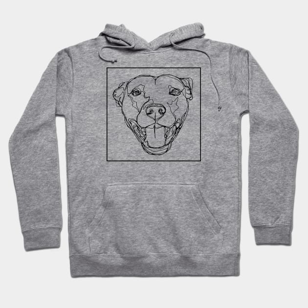 Staffy Head Hoodie by EmmaQuills